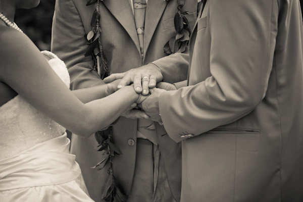 sepia tone ceremony ritual detail - real wedding photo by John and Joseph Photography